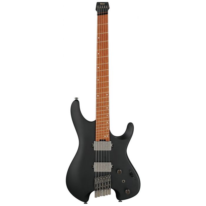 Ibanez QX52-BKF Q Series Headless HH Guitar, Black Flat front view