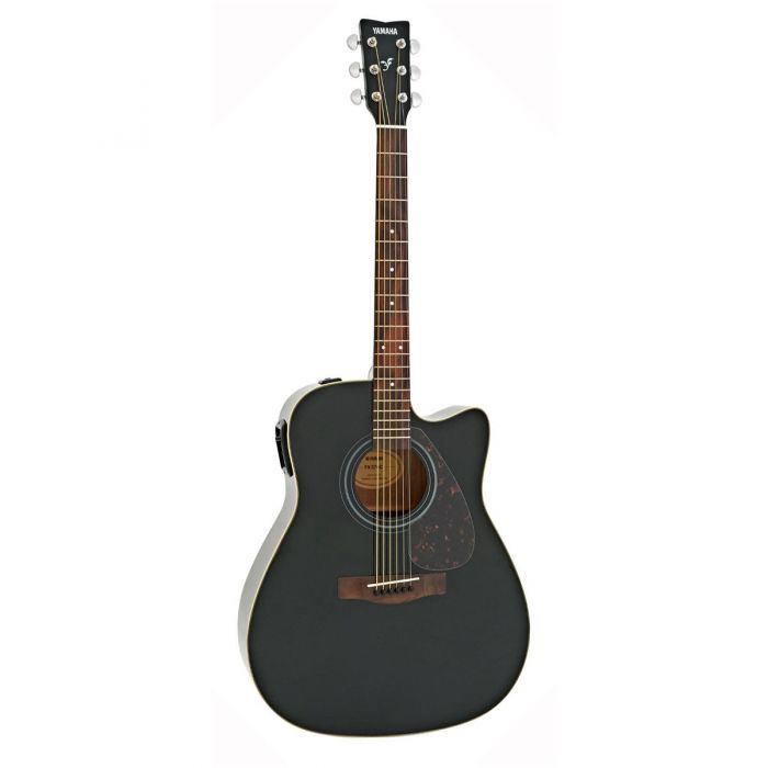 Yamaha FX370C Folk Guitar Black Front View