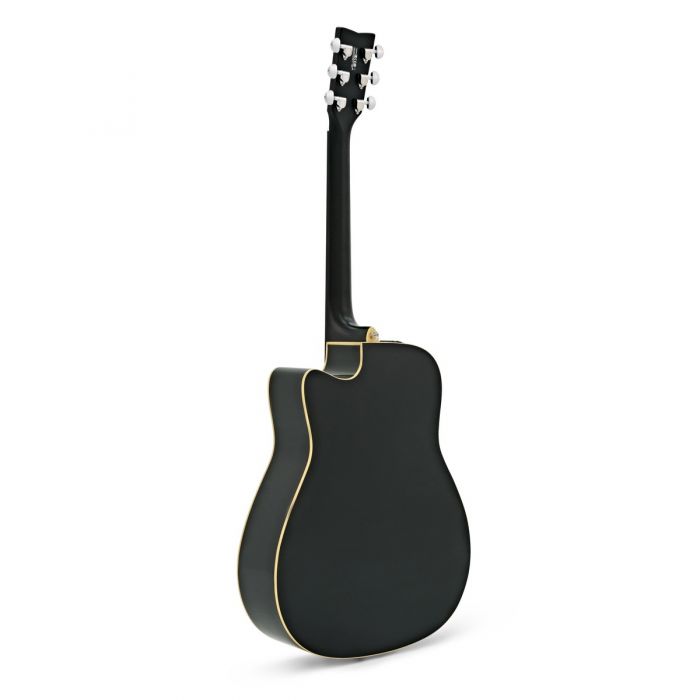 Yamaha FX370C Folk Guitar Black Back View