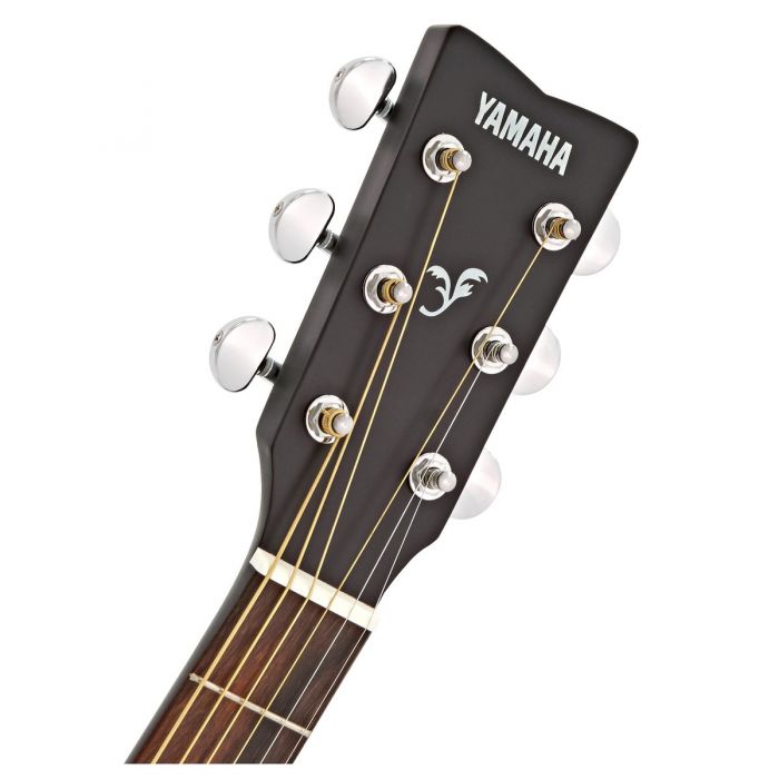 Front Headstock of Yamaha FX370C Folk Guitar Black