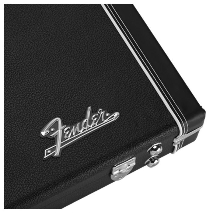 Fender Logo on the Fender Classic Series Wood Case - Strat/Tele Black View