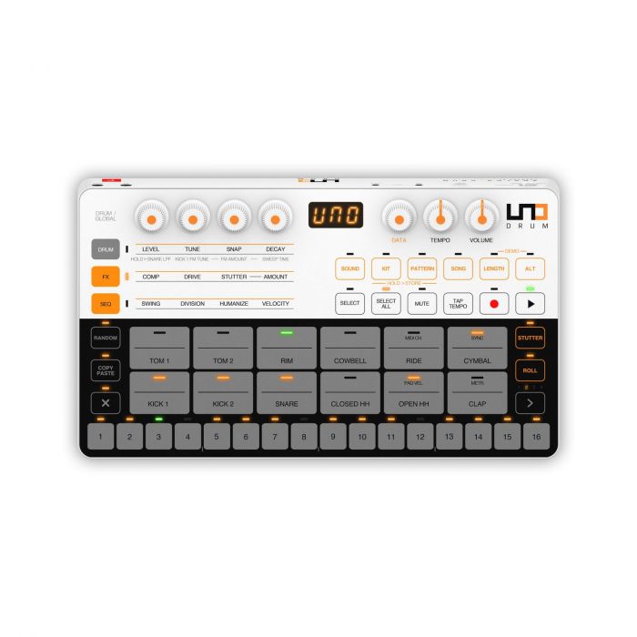 Overview of the IK Multimedia UNO Drum Analogue & PCM Drum Machine
