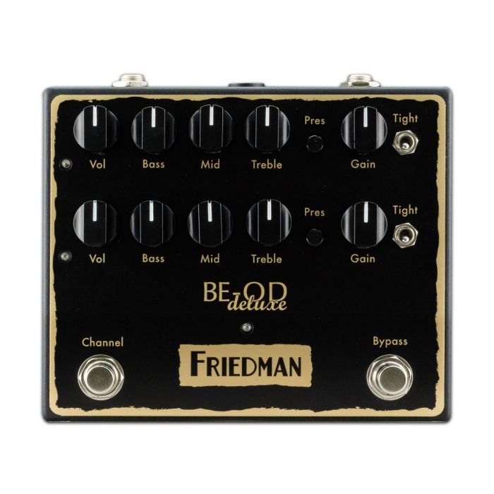 Friedman BE-OD Deluxe Dual Channel Overdrive Pedal Top Down View