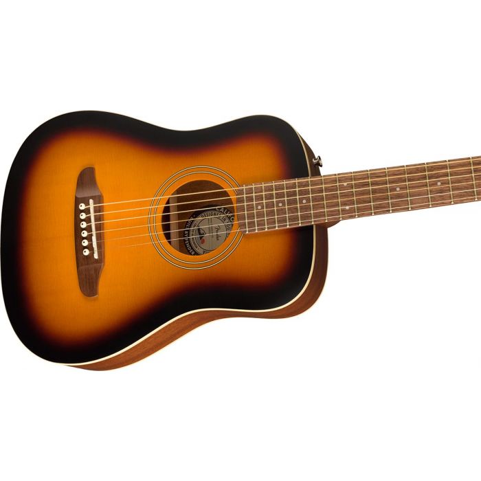 Fender Redondo Mini Acoustic Sunburst Front Body View