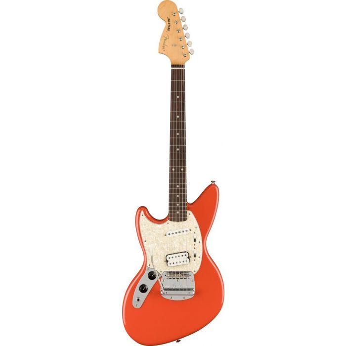 Overview of the Fender Kurt Cobain Jag-Stang Left-Handed RW Fiesta Red