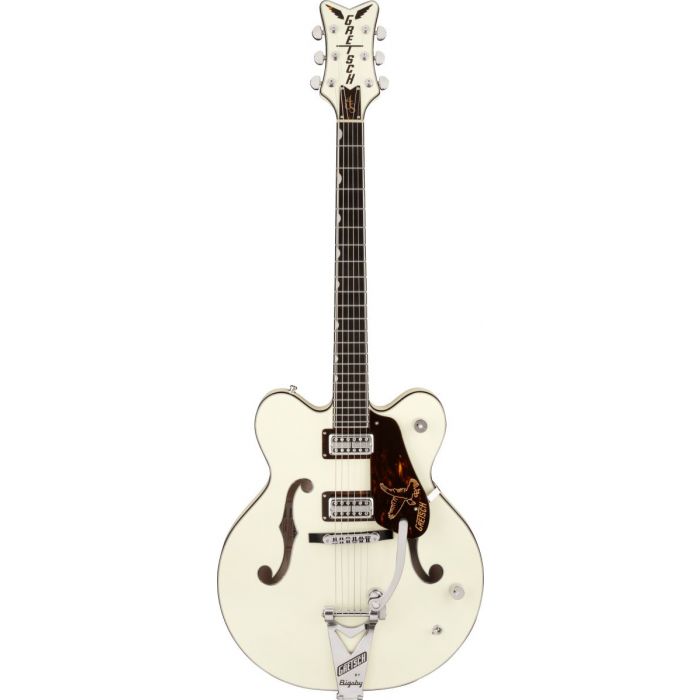 Front View of Gretsch G6136T-RF Richard Fortus Signature Falcon Vintage White