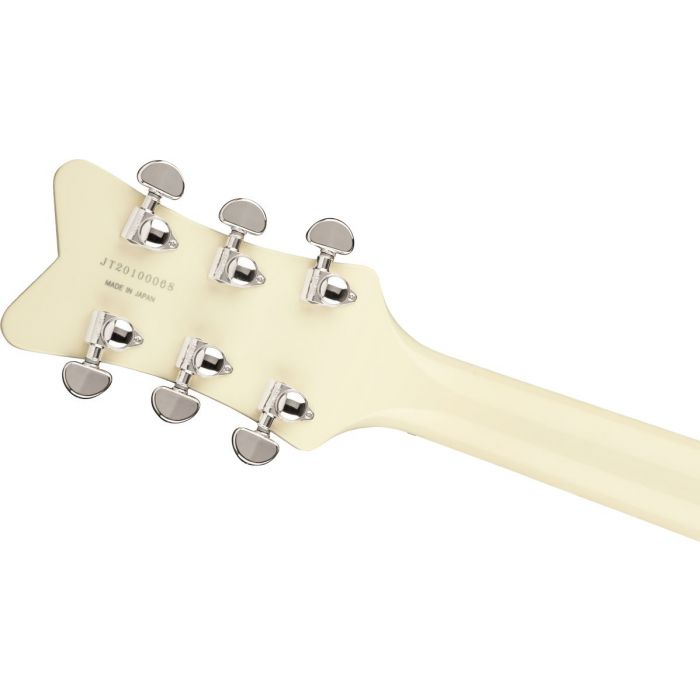Gretsch G6136T-RF Richard Fortus Signature Falcon Vintage White Back Headstock View