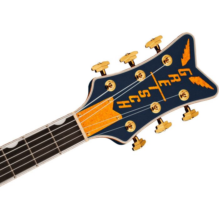 Gretsch G6136TG Players Edition Falcon EB Midnight Sapphire Headstock FRont
