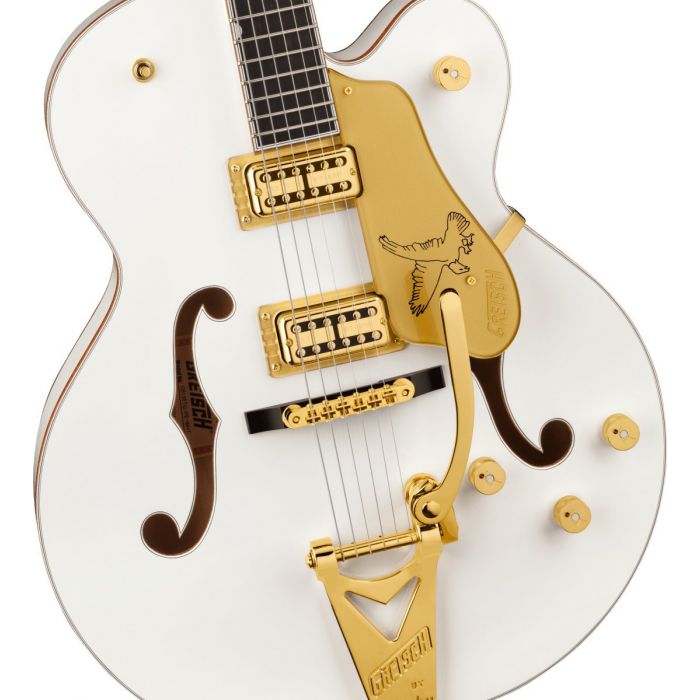 Gretsch G6136TG Players Edition Falcon EB White Body Front Detail