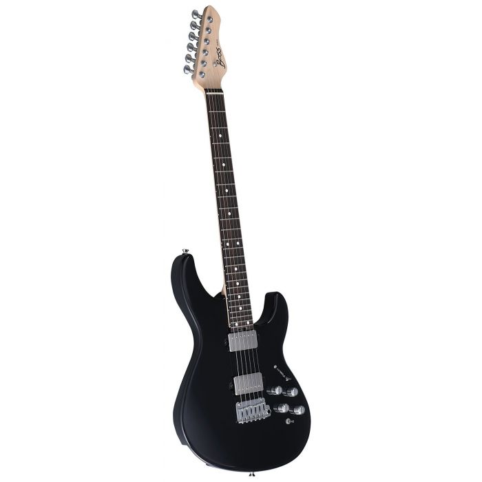 Front angled view of a BOSS EURUS GS-1 Electronic Guitar, Black