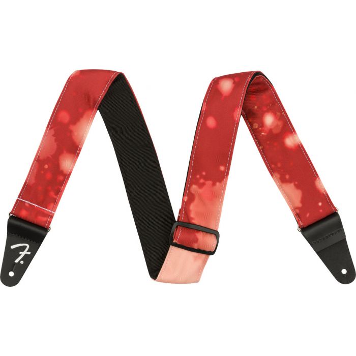 Overview of the Fender Tie Dye Acid Wash Strap Red