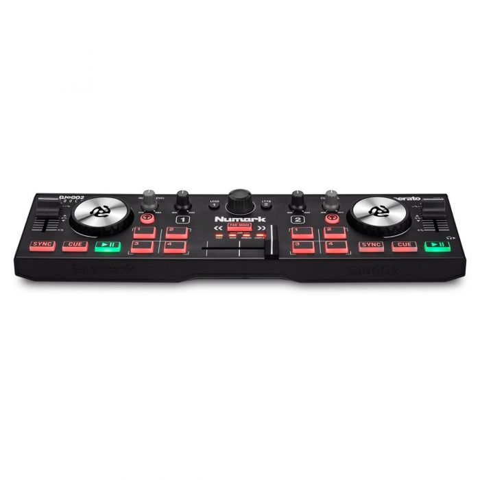 Front angle of the Numark DJ2GO2 Touch DJ Controller