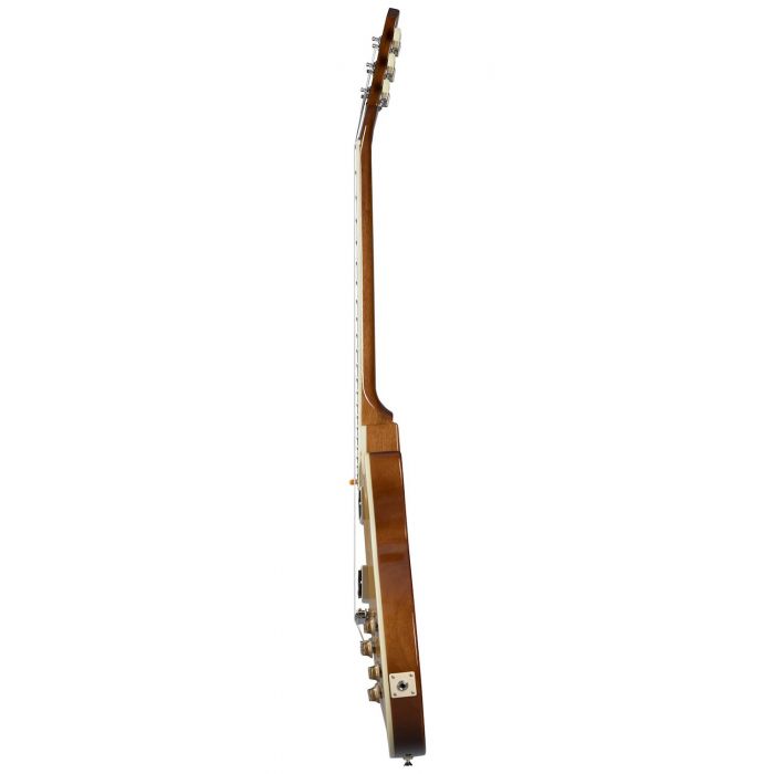 Side-on view of an Epiphone Slash Victoria Les Paul Standard Guitar, Goldtop