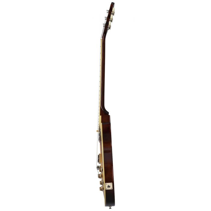 Side-on view of an Epiphone Slash Les Paul Electric Guitar, November Burst