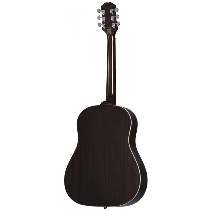 Rear view of an Epiphone Slash J-45 Electro Acoustic Guitar, November Burst
