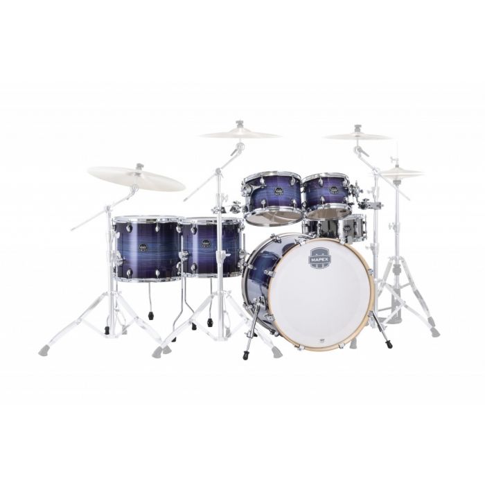 Mapex Armory Rock Fusion 6-Piece Shell Pack, Night Sky Burst Front Left Angle