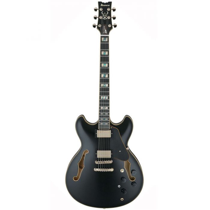 Ibanez JSM20 John Scofield Electric Guitar, Black Front View