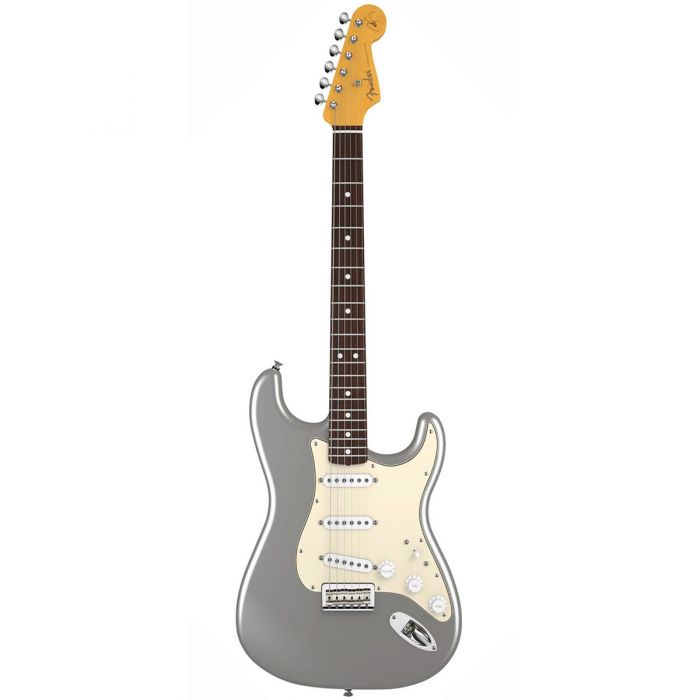 Fender Robert Cray Stratocaster Electric, RW Inca Silver Front View