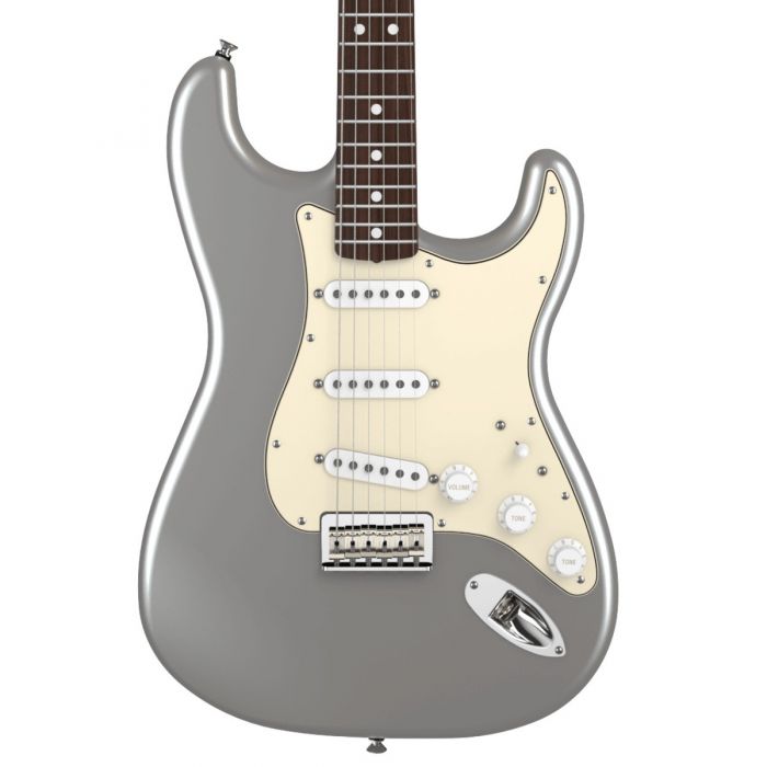 Fender Robert Cray Stratocaster Electric, RW Inca Silver Body Front View