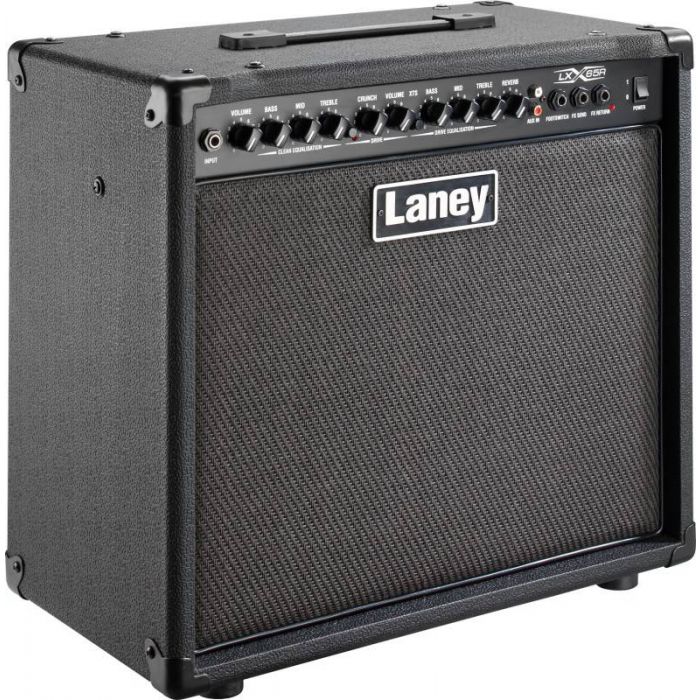 Laney LX65R 65W 1x12 Guitar Combo Amplifier, Black Side Angle