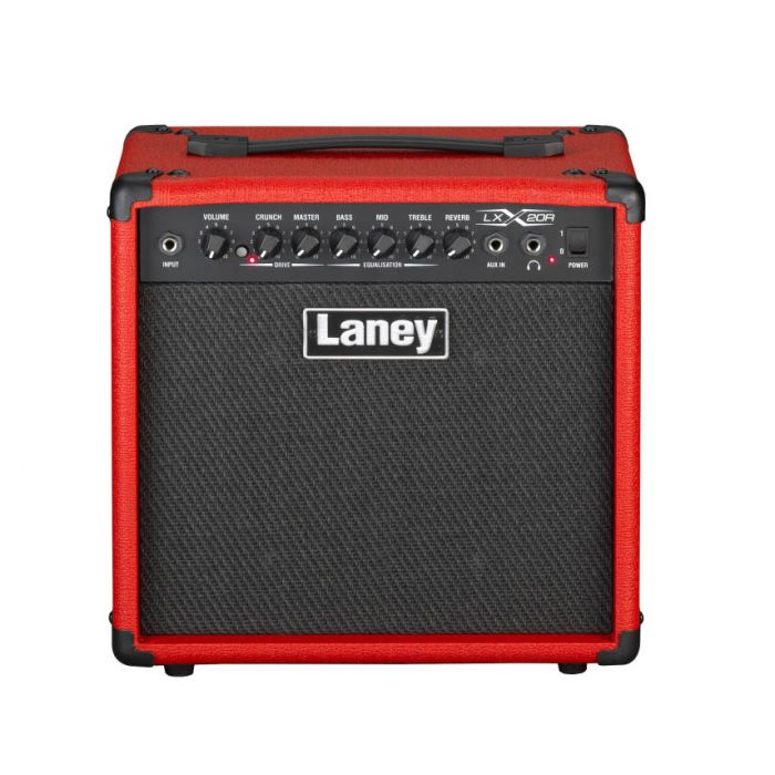 Front view of the Laney LX Series LX20R-RED Guitar Combo Amp