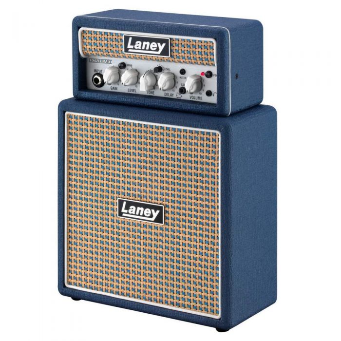 Angled view of the Laney Lionheart MINISTACK Guitar Amp