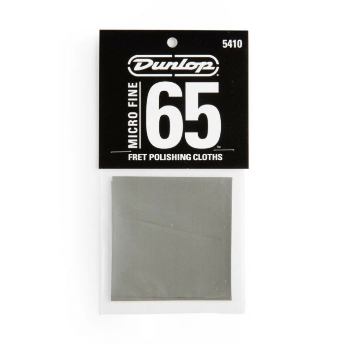 Dunlop System 65 Micro Fine Fret Polishing Cloth, Grey Packaging