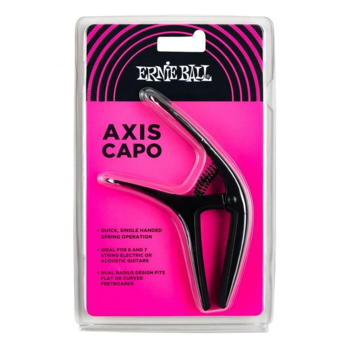 Ernie Ball Axis Capo Black Package Front View