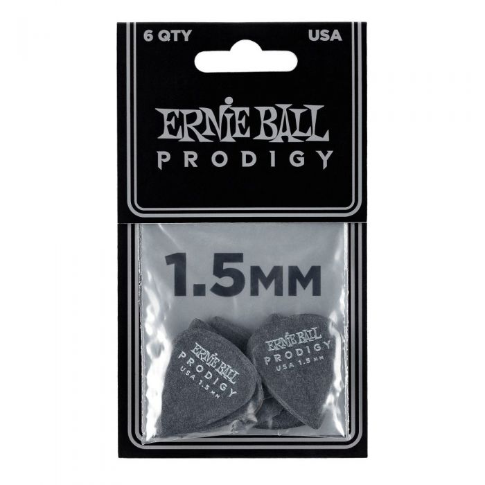 Ernie Ball Prodigy Picks 6-Pack 1.5mm Front Packet View