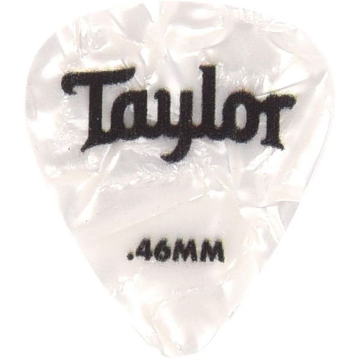 Taylor Celluloid 351 Picks White Pearl 0.46mm front view