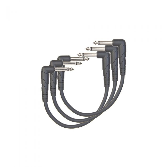 Front View D'Addario Classic Series Patch Cable 3 Pack