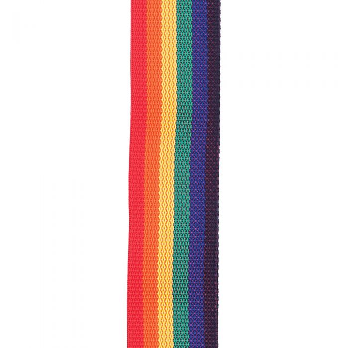Dunlop Polypro Guitar Strap, Rainbow Detail Zoom