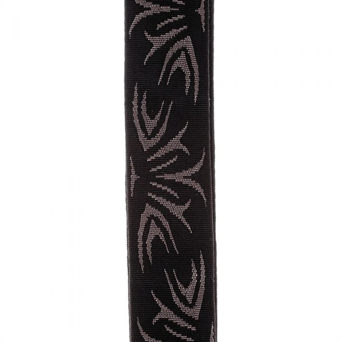 D'Addario Nylon Woven Guitar Strap, Black/Gray Tattoo Zoom Detail