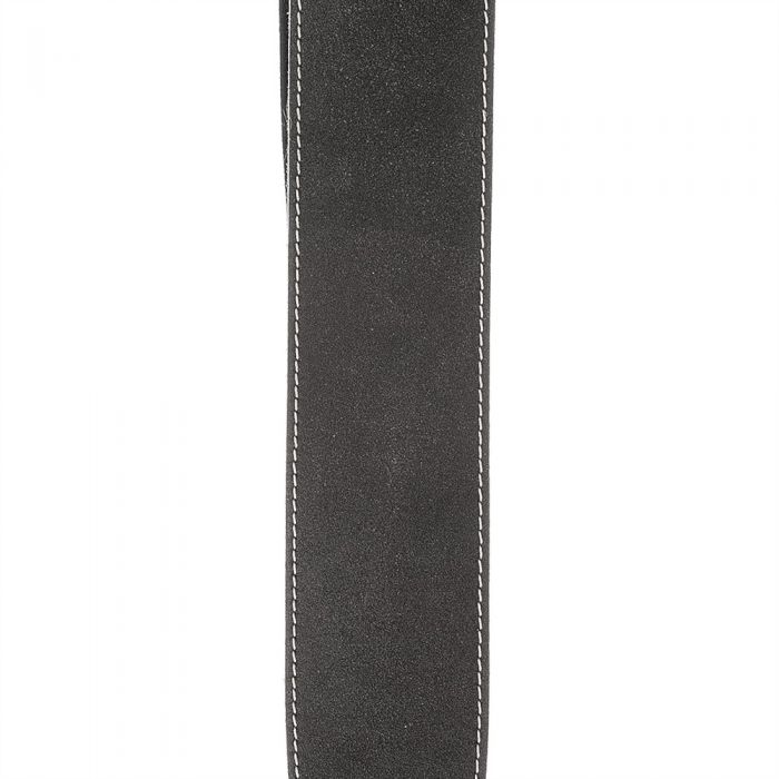 D'Addario Stonewashed Deluxe Leather Guitar Strap, Black Zoom Detail