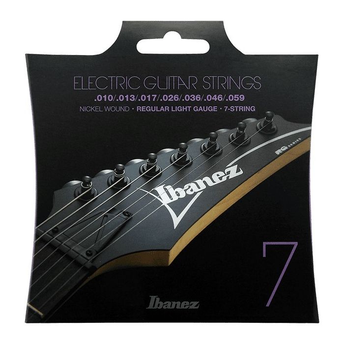 Ibanez Electric Guitar 7 Strings, Regular Light Gauge, .010-.059