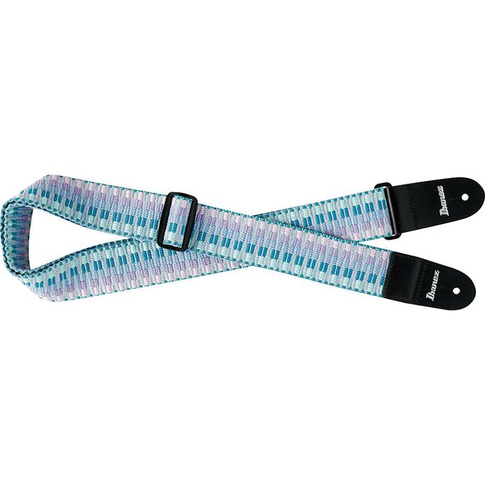 Ibanez Braided Instrument Strap, Blue Front