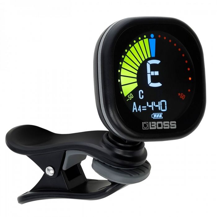 BOSS TU-05 Rechargeable Clip-On Guitar Tuner Front Angled View