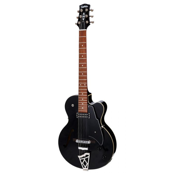 Front View of VOX Giulietta Archtop Guitar With AEROS-D System Trans Black