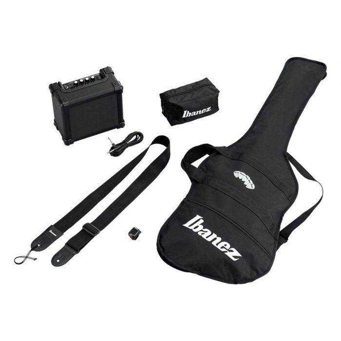 Ibanez IJRX20E Jumpstart Electric Guitar Pack in Black Night Accessories