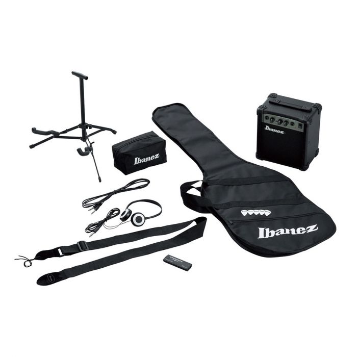 Ibanez IJSR190E Jumpstart Bass Guitar Pack in Black Accessories