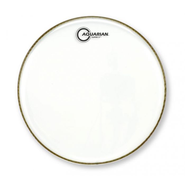 Front View of Aquarian 10" Super-2 Clear 2 ply Drumhead