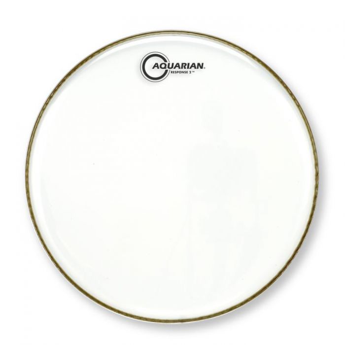 Front View of Aquarian 14" Response II Clear 2 Ply Drumhead