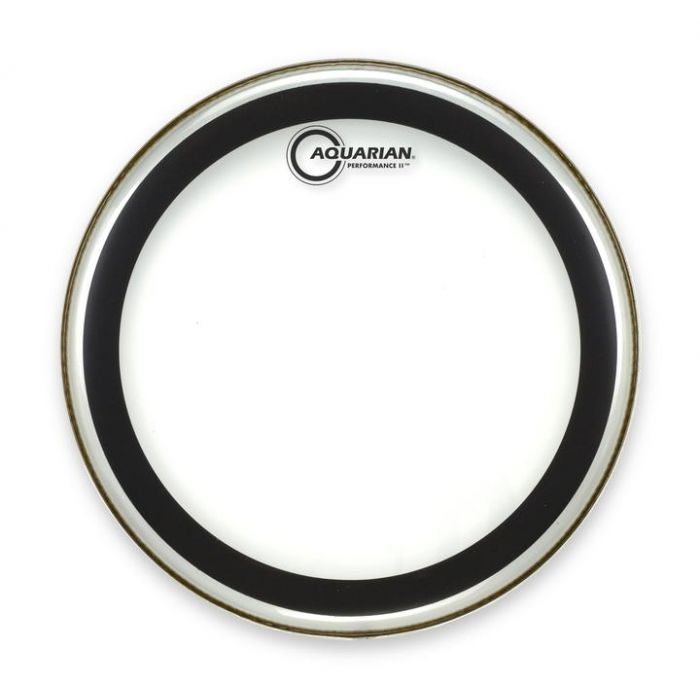 Front View of Aquarian 16" Performance II Clear Drumhead