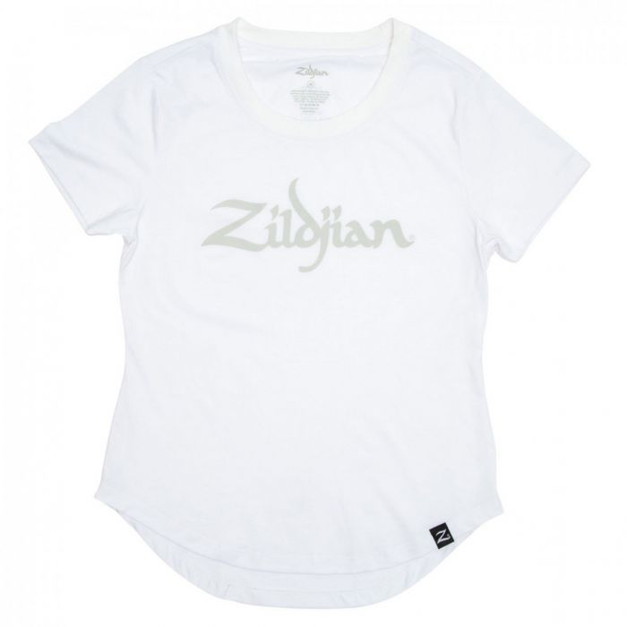 Front View of Zildjian Womens Logo Tee White MD