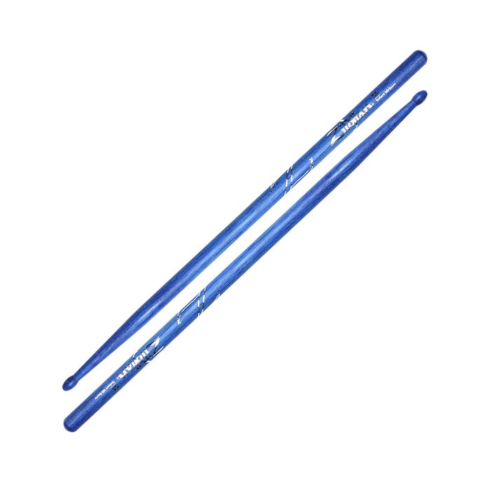 View of Zildjian 5A Blue Drumsticks