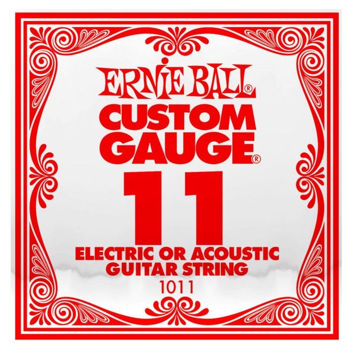 Front View of Ernie Ball 1011 .11 Single Plain String