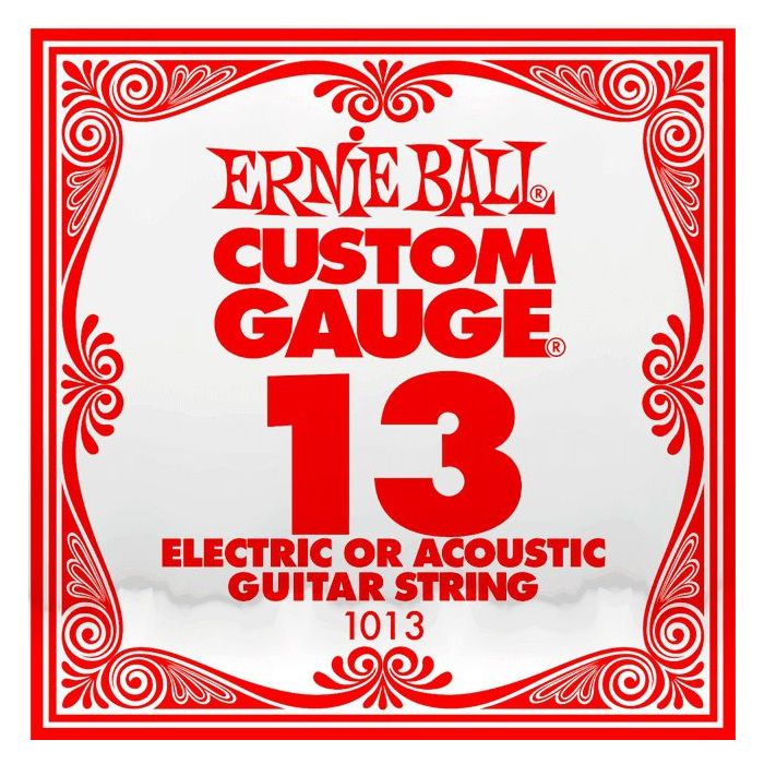 Front View of Ernie Ball 1013 .13 Single Plain String