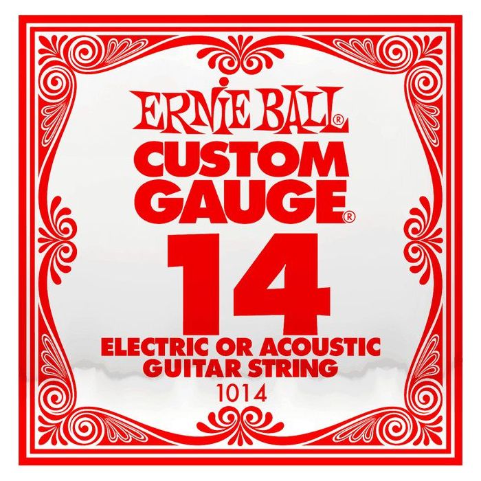 Front View of Ernie Ball 1014 .14 Single Plain String