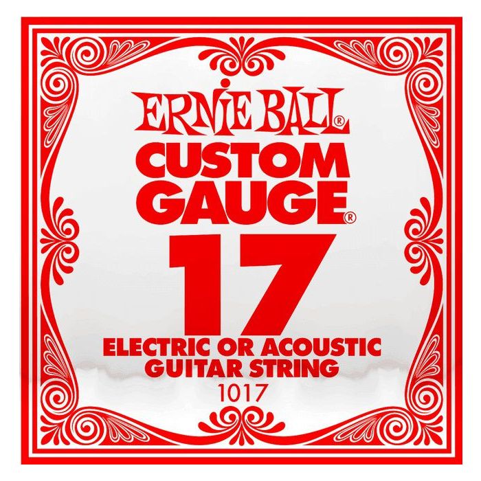 Front View of Ernie Ball 1017 .17 Single Plain String