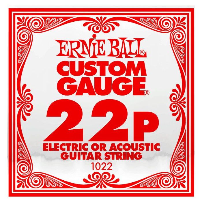 Front View of Ernie Ball 1022 .22 Single Plain String